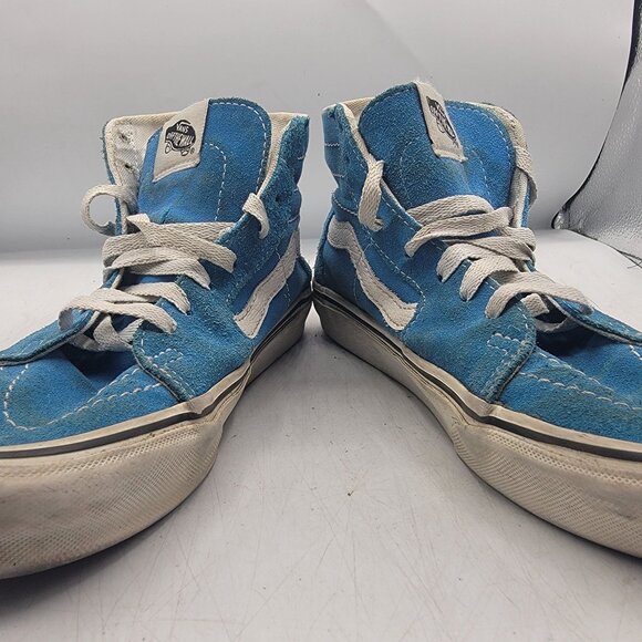 Vans Sk8 Hi Womens 7.5 Blue High Top Sneaker Shoes Casual Skateboarding Comfort - Picture 3 of 13
